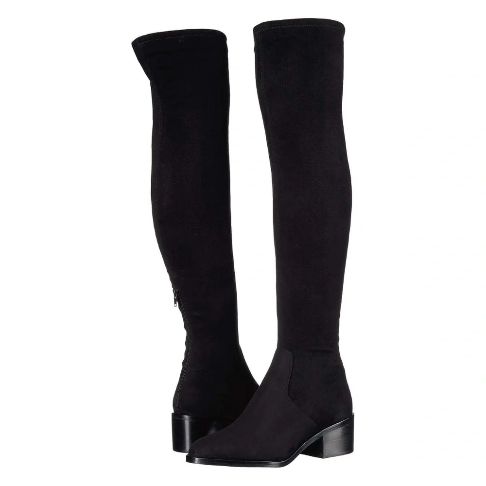 Steve Madden Faux Suede Georgette Over the Knee Black Boot Women's Shoe Size 5
